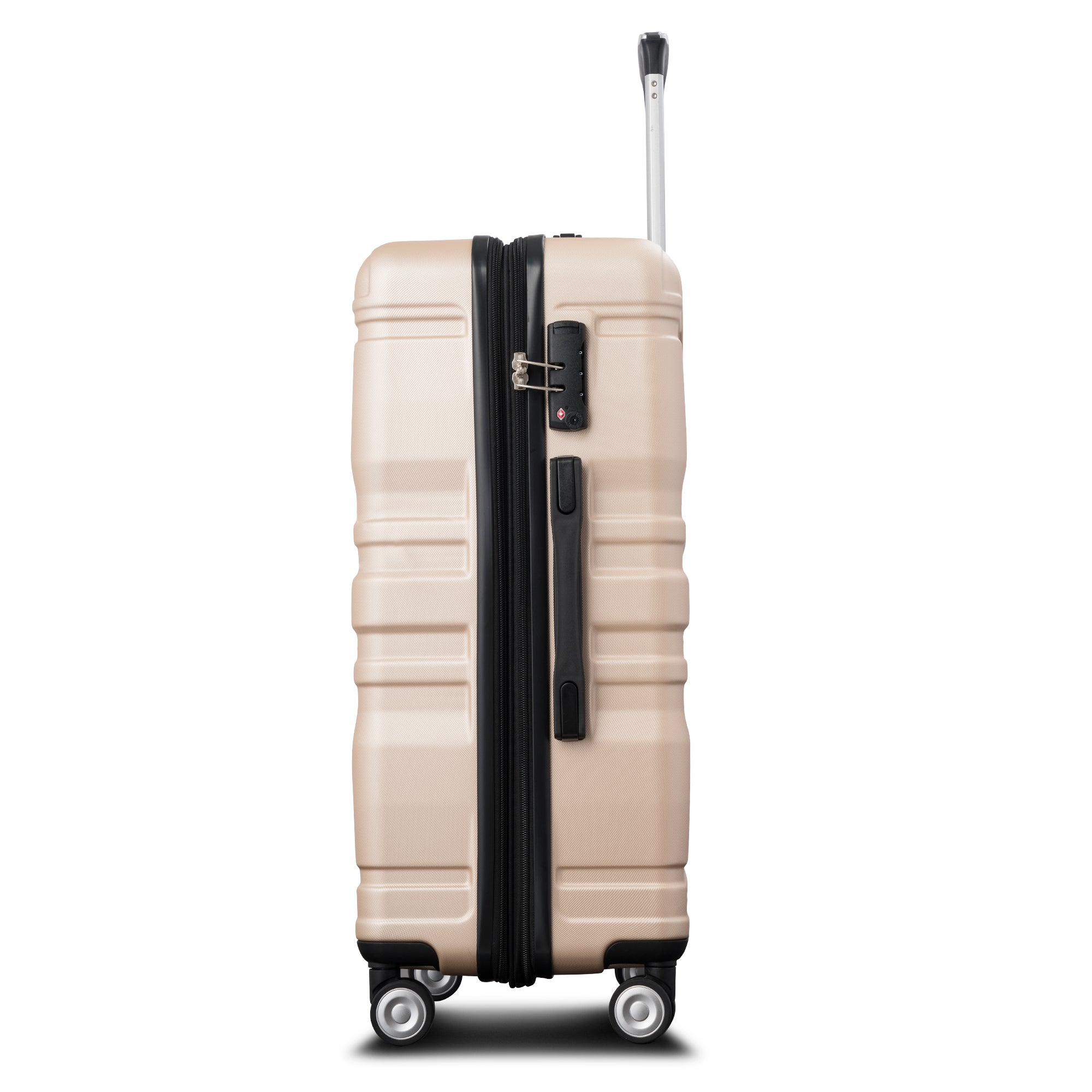 Luggage Sets: Expandable ABS Hardshell 3pcs Clearance Suitcase - Lightweight, Durable, Spinner Wheels, TSA Lock - 20''24''28'' (Champagne)