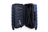 Expandable Lightweight 3 Piece Luggage Set: ABS Suitcase, Hooks, Spinner Wheels, TSA Lock, Blue (20/24/28)