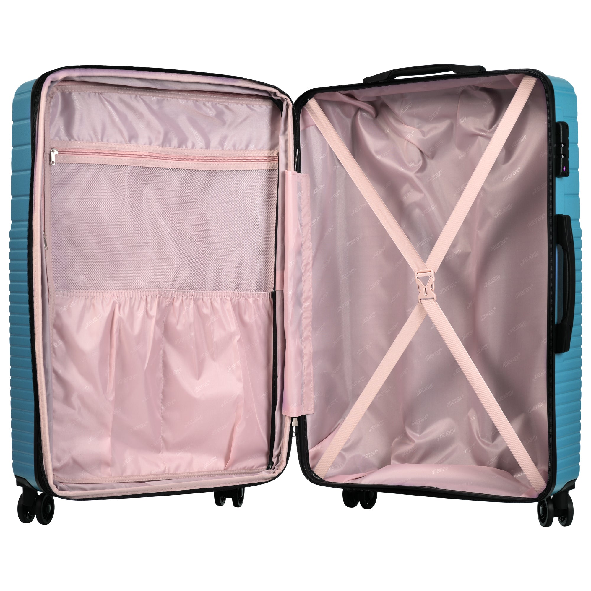 Hardshell Luggage Sets 3 Piece Double Spinner 8 Wheels Suitcase with TSA Lock - Lightweight, 20''24''28'' Sizes Available