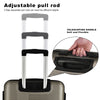 3 Piece TSA Lock ABS Luggage Set: Durable, Lightweight Suitcase with Hooks, Spinner Wheels, Cross Stripe Design - 20in/24in/28in