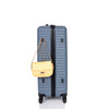 3 Piece ABS Lightweight Suitcase with Hooks, Spinner Wheels, TSA Lock, Blue (20/24/28)