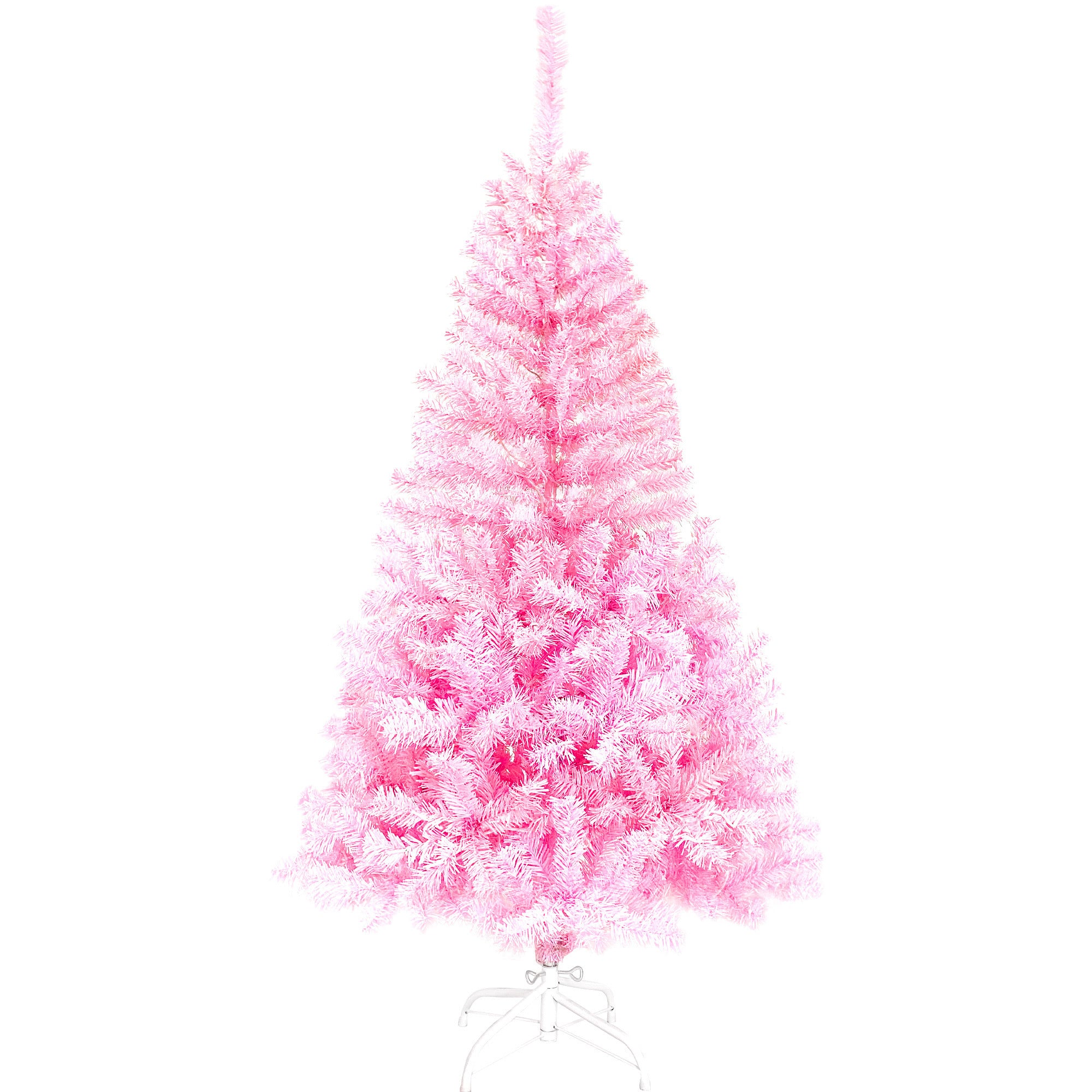 Pre-lit Artificial Christmas 2-Piece Set: 5FT Pink Tree with 6ft Garland X-mas - Festive and Convenient