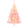 Pre-lit Artificial Christmas 2-Piece Set: 5FT Pink Tree with 6ft Garland X-mas - Festive and Convenient