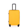 3 Piece Luggage Sets: Lightweight ABS Suitcase with Hooks, Spinner Wheels, TSA Lock (20/24/28) - ORANGE