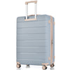 Luggage Sets 3 Piece Suitcase Set - Airline Approved Carry On - Hard Case with Spinner Wheels - Light Blue - 20/24/28