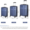 3 Piece Luggage Set with TSA Lock: Durable ABS, Lightweight Suitcase with Hooks, Spinner Wheels - Cross Stripe Luggage Sets in 20in/24in/28in Sizes