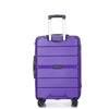 Hardshell Spinner Wheels PP Luggage Set - Lightweight, Durable Suitcase with TSA Lock - 3-Piece Set (20/24/28) - Purple