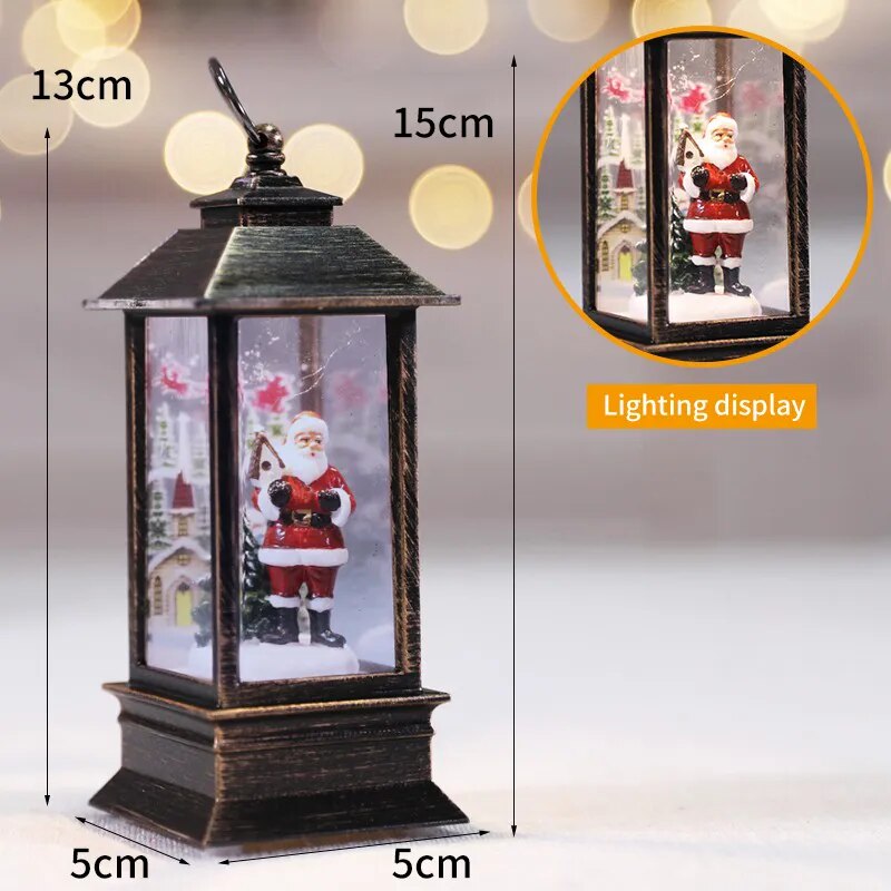 Christmas Lantern Candle Night Light Ornaments