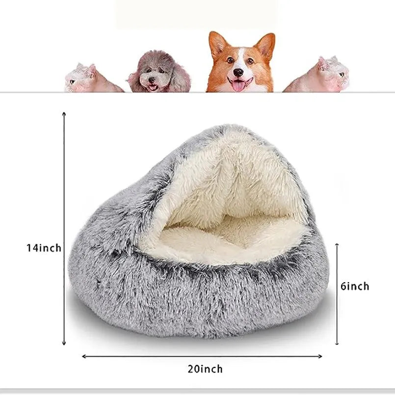 Soft Plush Round Bed Pet Mattress