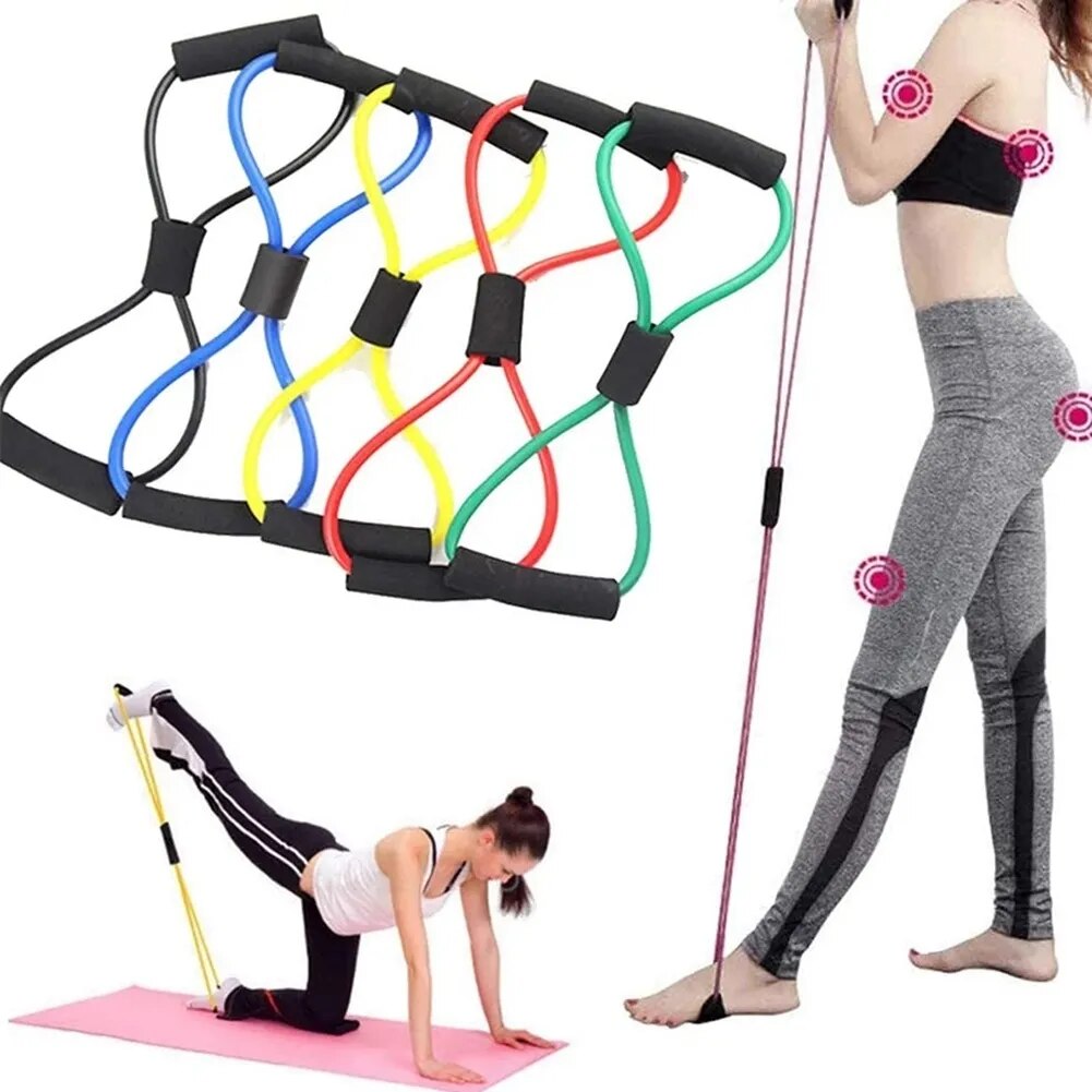 Yoga Resistance Exercise Bands Gym Fitness Equipment