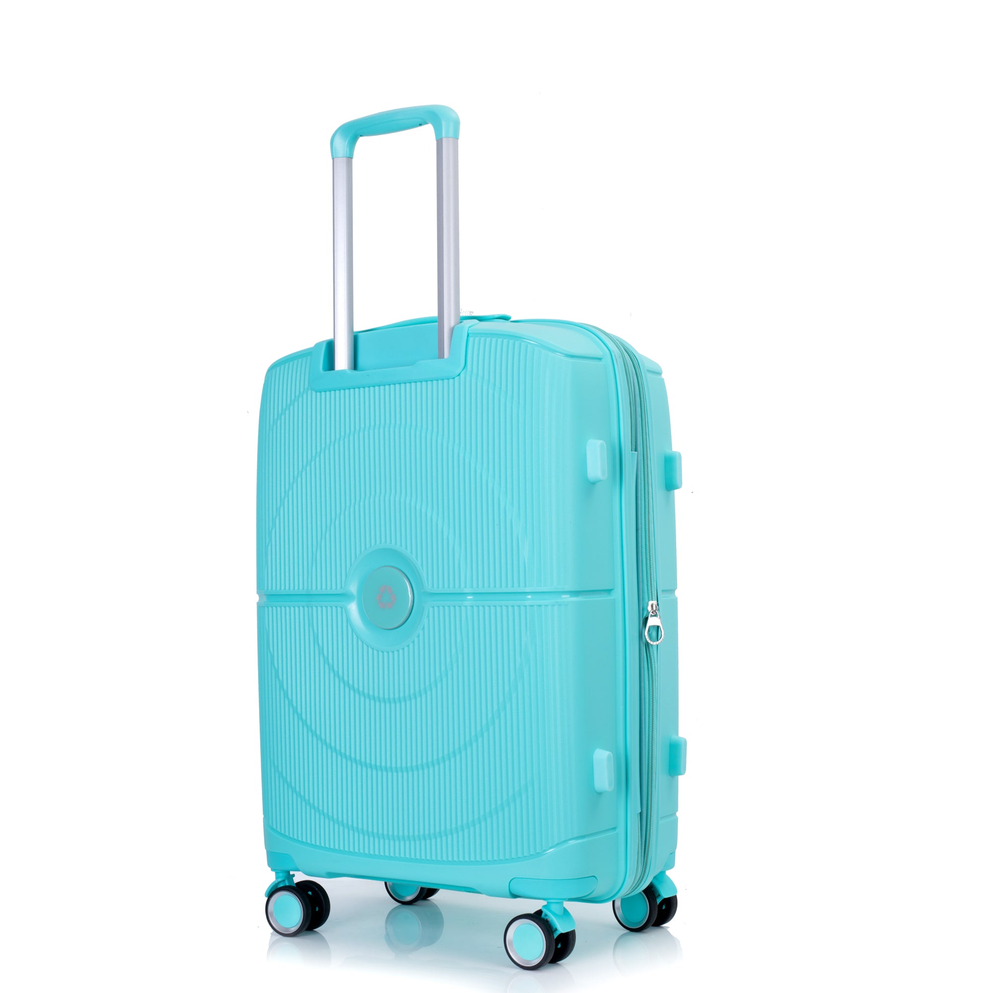 Expandable Hardshell Suitcase Double Spinner Wheels, Lightweight Durable TSA Lock Luggage Sets - 3-Piece (20/24/28), Lake Blue