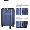 3 Piece Luggage Set with TSA Lock: Durable ABS, Lightweight Suitcase with Hooks, Spinner Wheels - Cross Stripe Luggage Sets in 20in/24in/28in Sizes