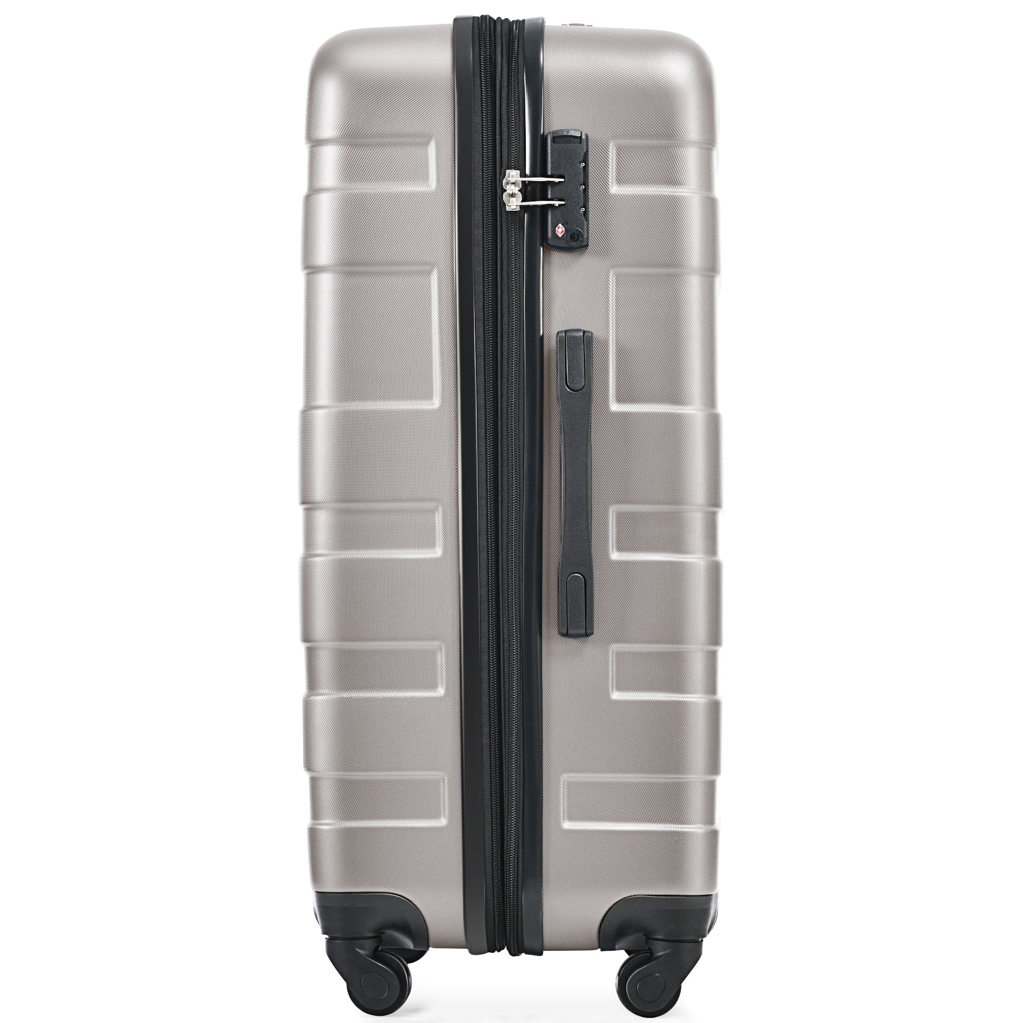 "Luggage Sets: New Model Expandable ABS Hardshell 3pcs Clearance Hardside Suitcase with Spinner Wheels & TSA Lock - Lightweight, Durable, Gray (20''24''28'')"