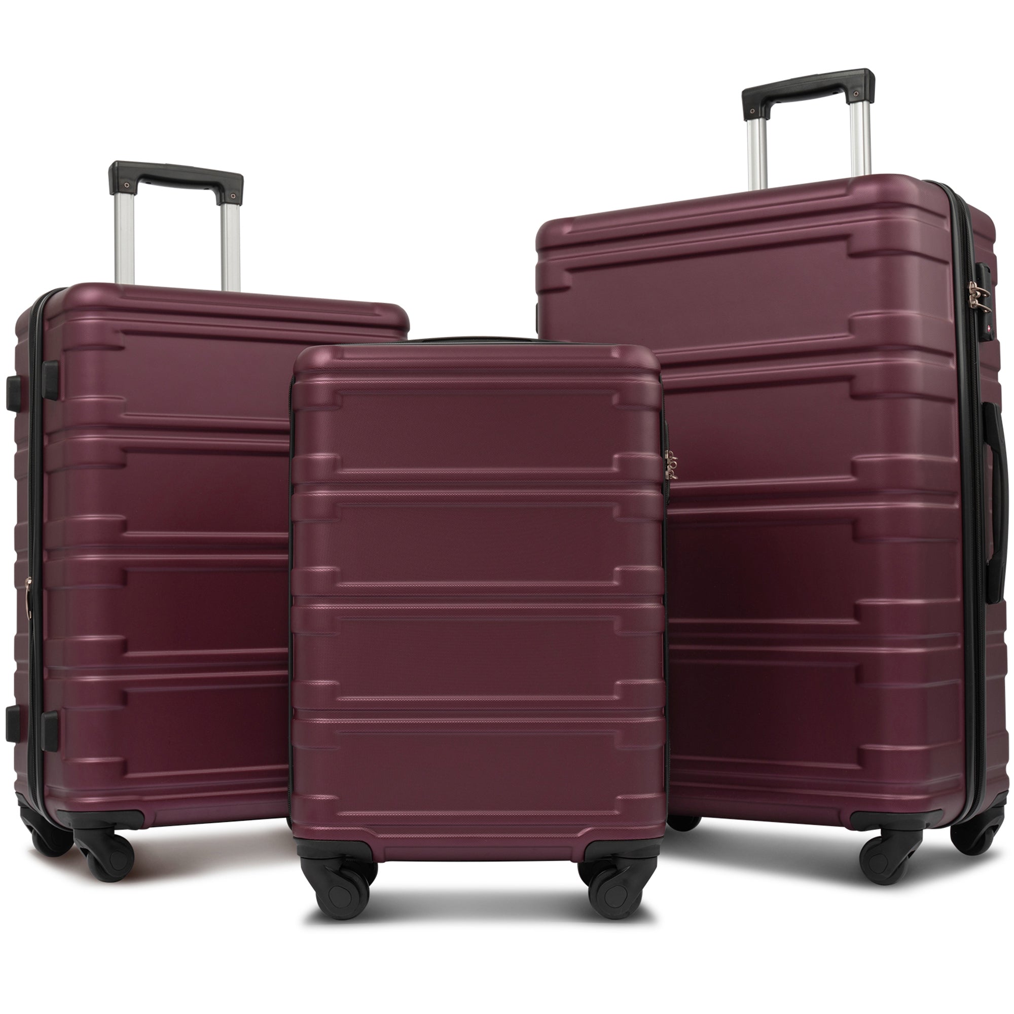 Hardshell Luggage Sets - Lightweight 3 Pcs Spinner Suitcase with TSA Lock, 20''24''28'' Sizes