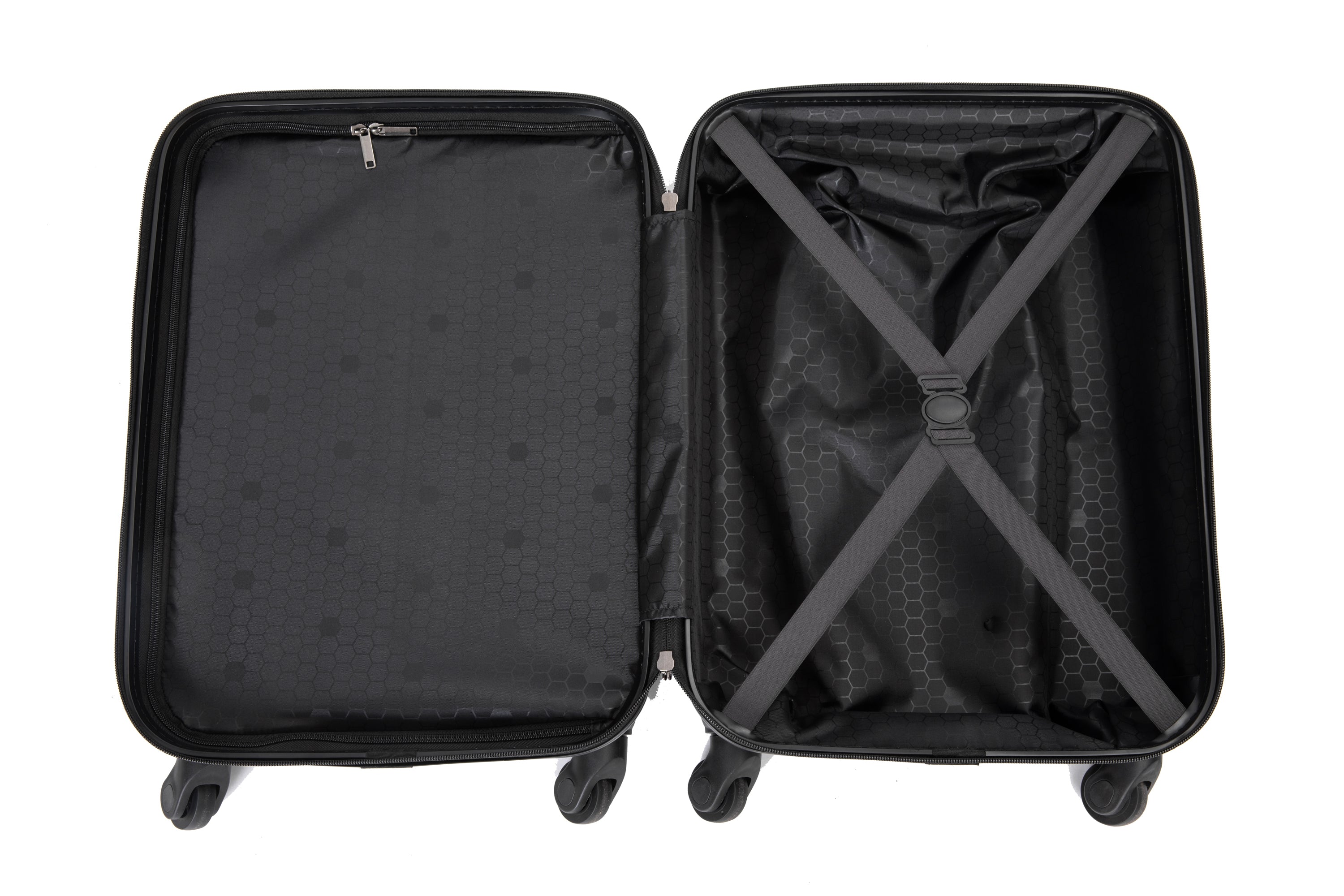 20" Carry on Luggage: Lightweight Spinner Suitcase, Black