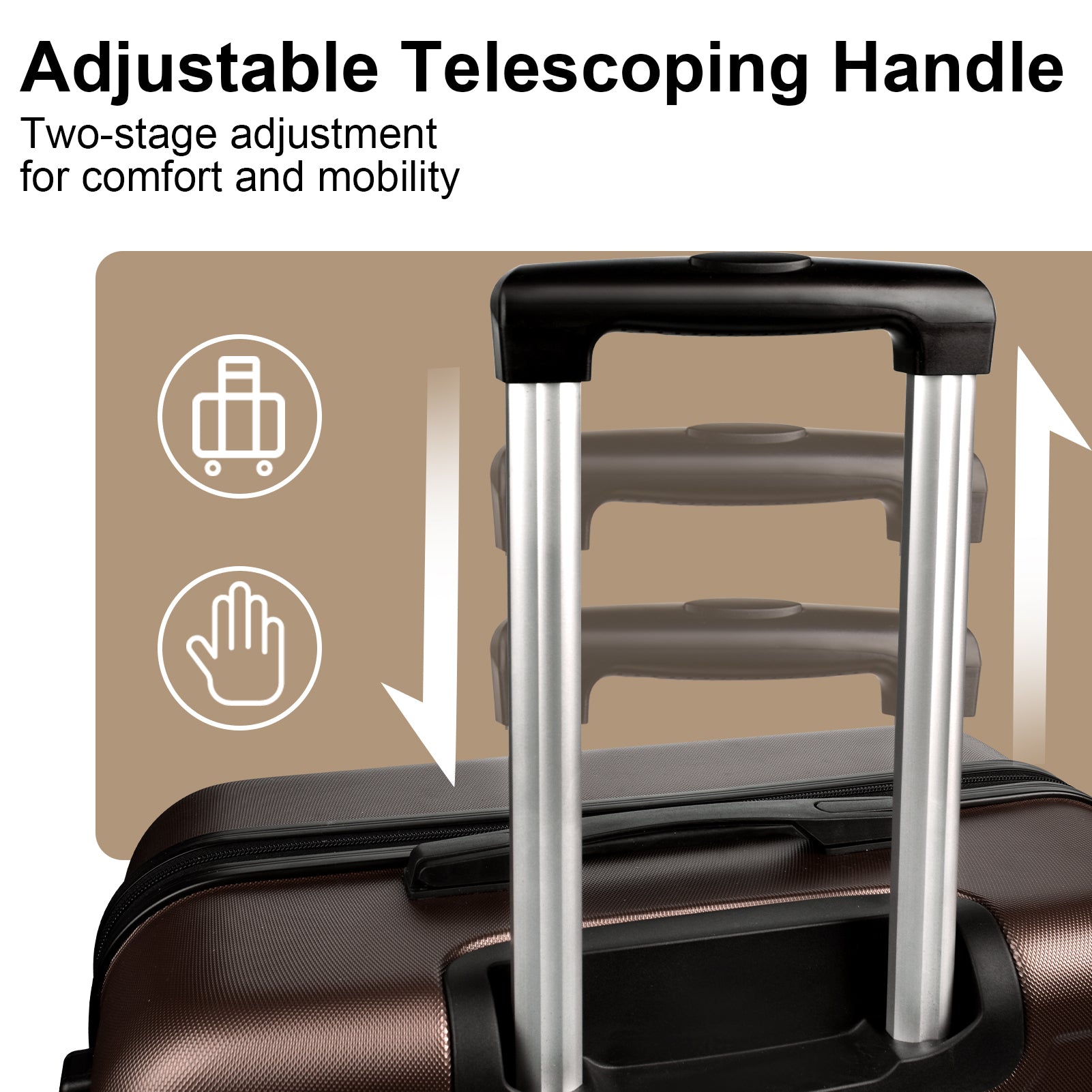 Luggage Suitcase 3 Piece Sets: Hardside Carry-on with Spinner Wheels 20"/24"/28" - Durable, Efficient, and Stylish Options