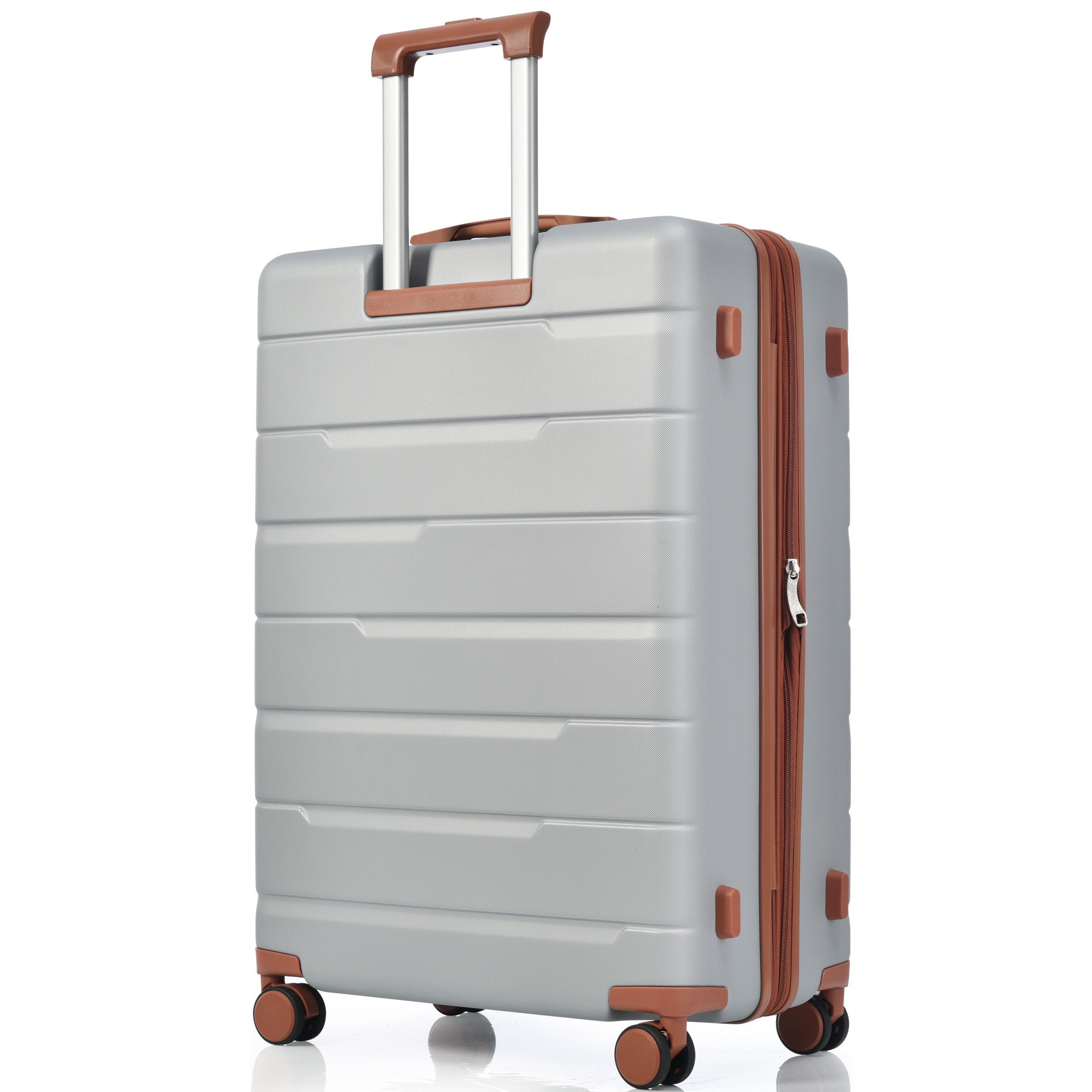 Luggage Sets 3 Piece Suitcase Set 20/24/28, Airline Approved, Hard Case with Spinner Wheels, Silver