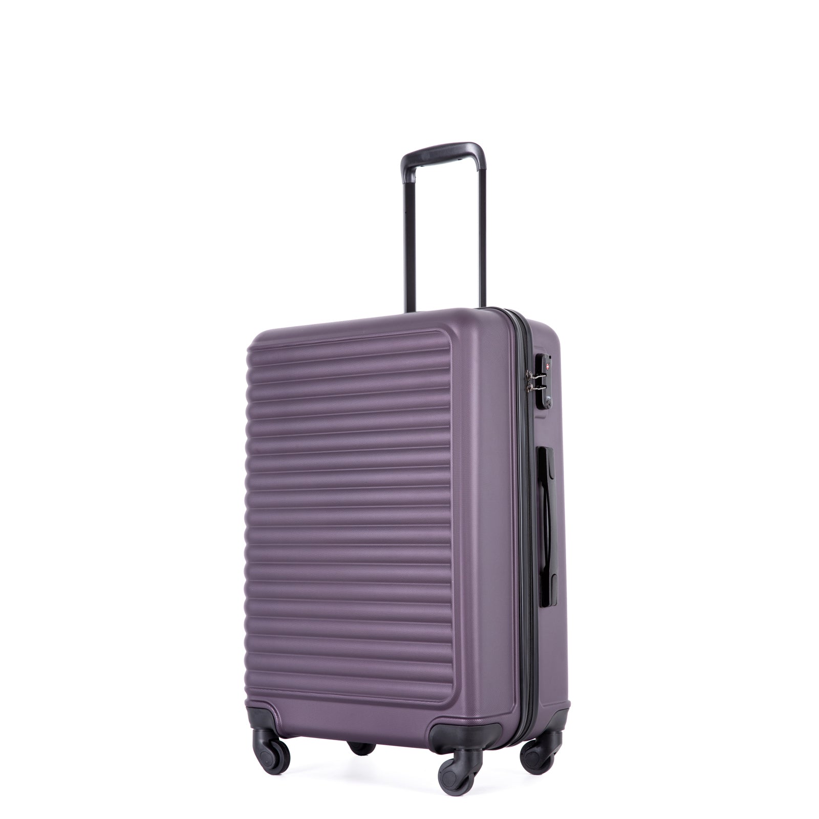 3 Piece Luggage Sets with Spinner Wheels, TSA Lock, Lightweight ABS Suitcase - Purple (20/24/28)