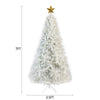 GO 7 FT White Christmas Tree - 500 LED Warm Lights, PVC Branch, Artificial Holiday Pine Tree with Star Top