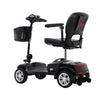 Four Wheel Compact Travel Mobility Scooter - 300W Motor, 300lbs Capacity, Gloss Black