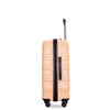 Expandable 3 Piece Luggage Sets PC Lightweight & Durable Suitcase with Hooks, Spinner Wheels, TSA Lock - Peach (21/25/29)