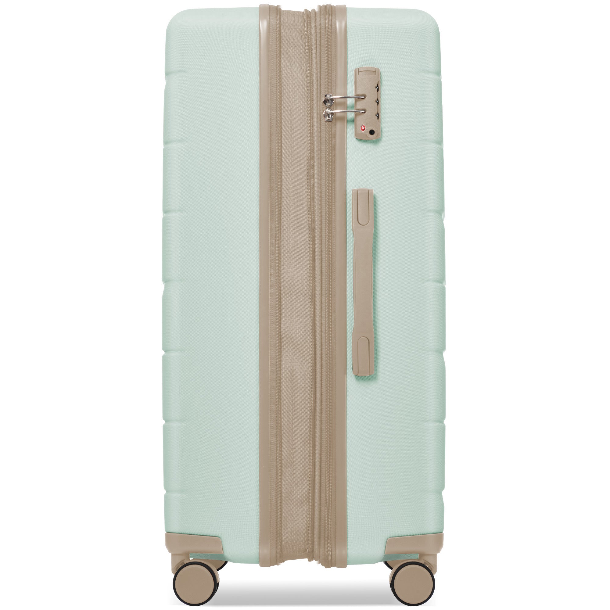 Luggage Sets 3 Piece Suitcase Set 20/24/28, Carry on Luggage Airline Approved, Hard Case with Spinner Wheels, Grey Green