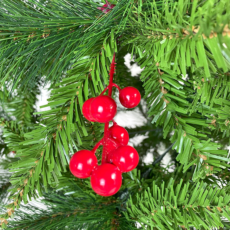 7.5 FT Upside Down Christmas Tree with Artificial Berries, Santa's Legs, PVC Pine Needles: Festive Holiday Pine Tree