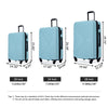 3 Piece Luggage Sets: Lightweight ABS Suitcase with Hooks, Spinner Wheels, TSA Lock, (20/24/28) Green