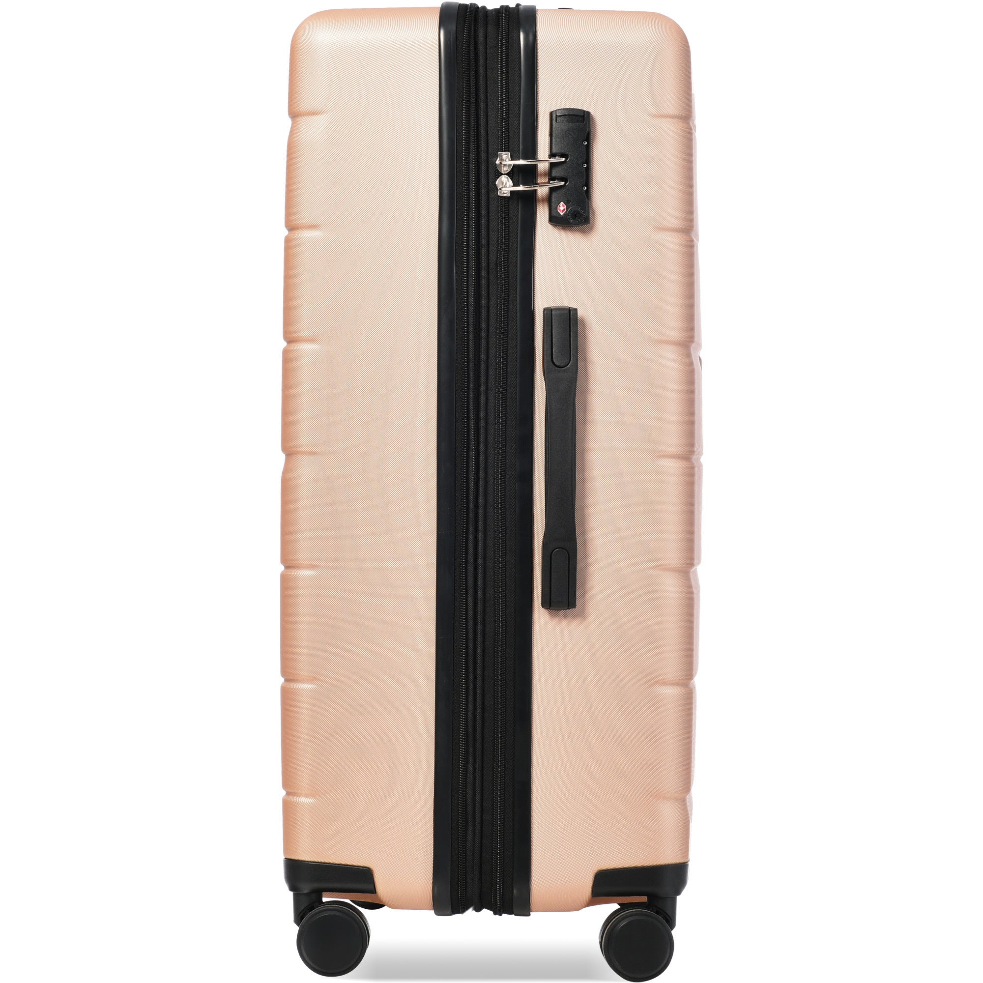 Luggage Set 3 Piece Suitcase Set 20/24/28, Carry on Luggage Airline Approved, Hard Case with Spinner Wheels, Champagne