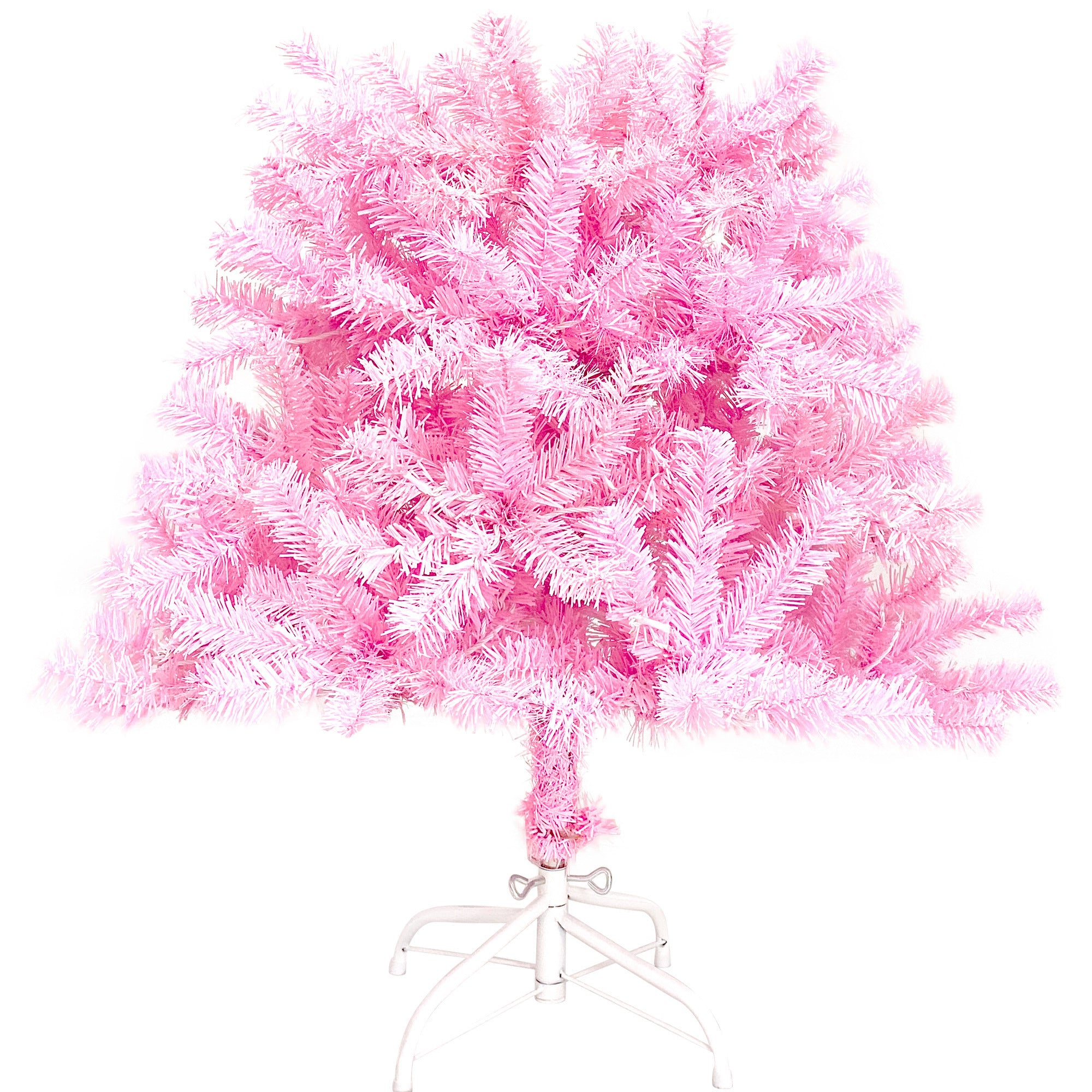 Pre-lit Artificial Christmas 2-Piece Set: 5FT Pink Tree with 6ft Garland X-mas - Festive and Convenient