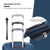 3 Piece Luggage Sets: Lightweight & Durable Expandable Suitcase with Hooks, Double Spinner Wheels, TSA Lock - Dark Blue (21/25/29)