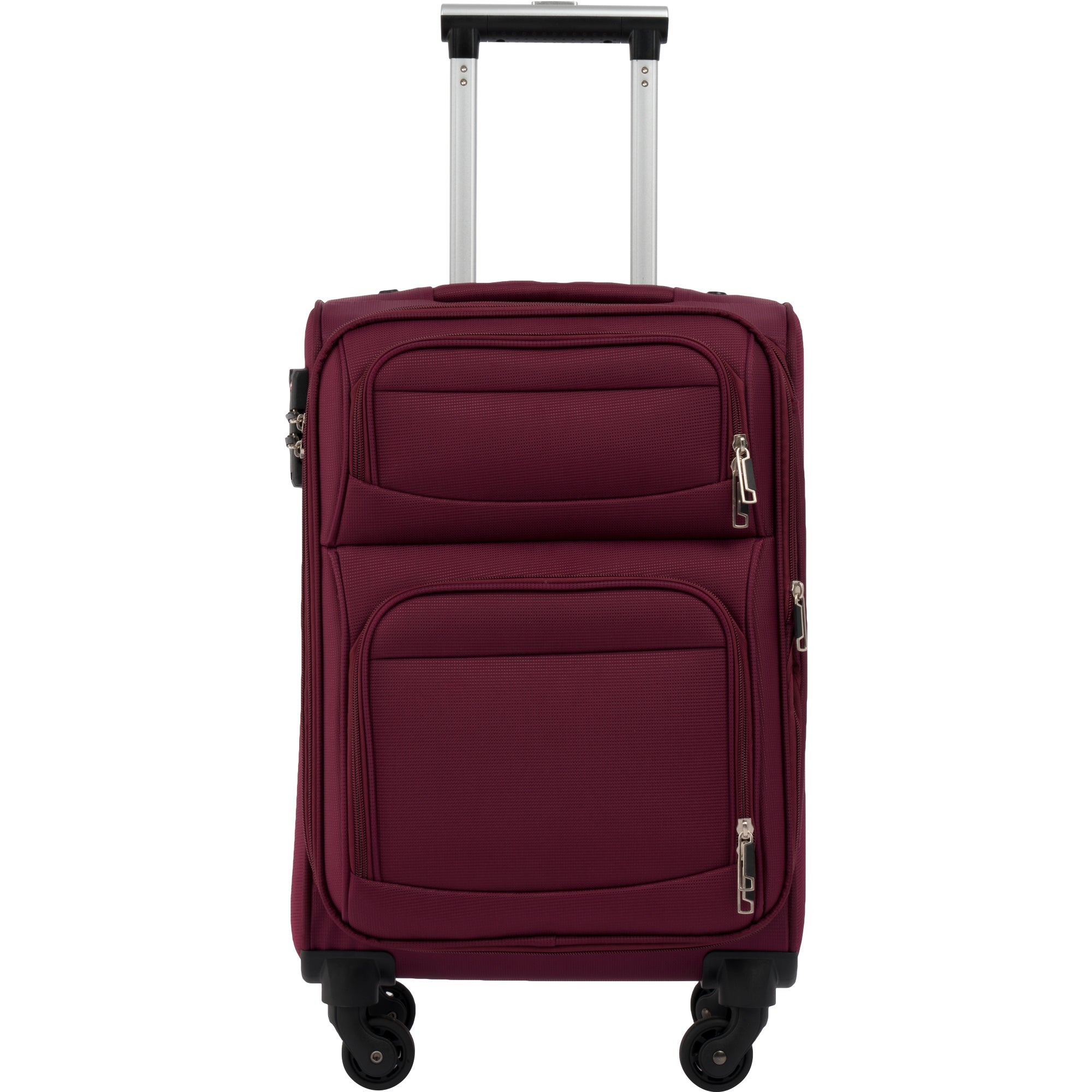 Softside Luggage Expandable 3 Piece Set Suitcase - Lightweight Upright Spinner Softshell Travel Set - Available in Various Colors and Sizes