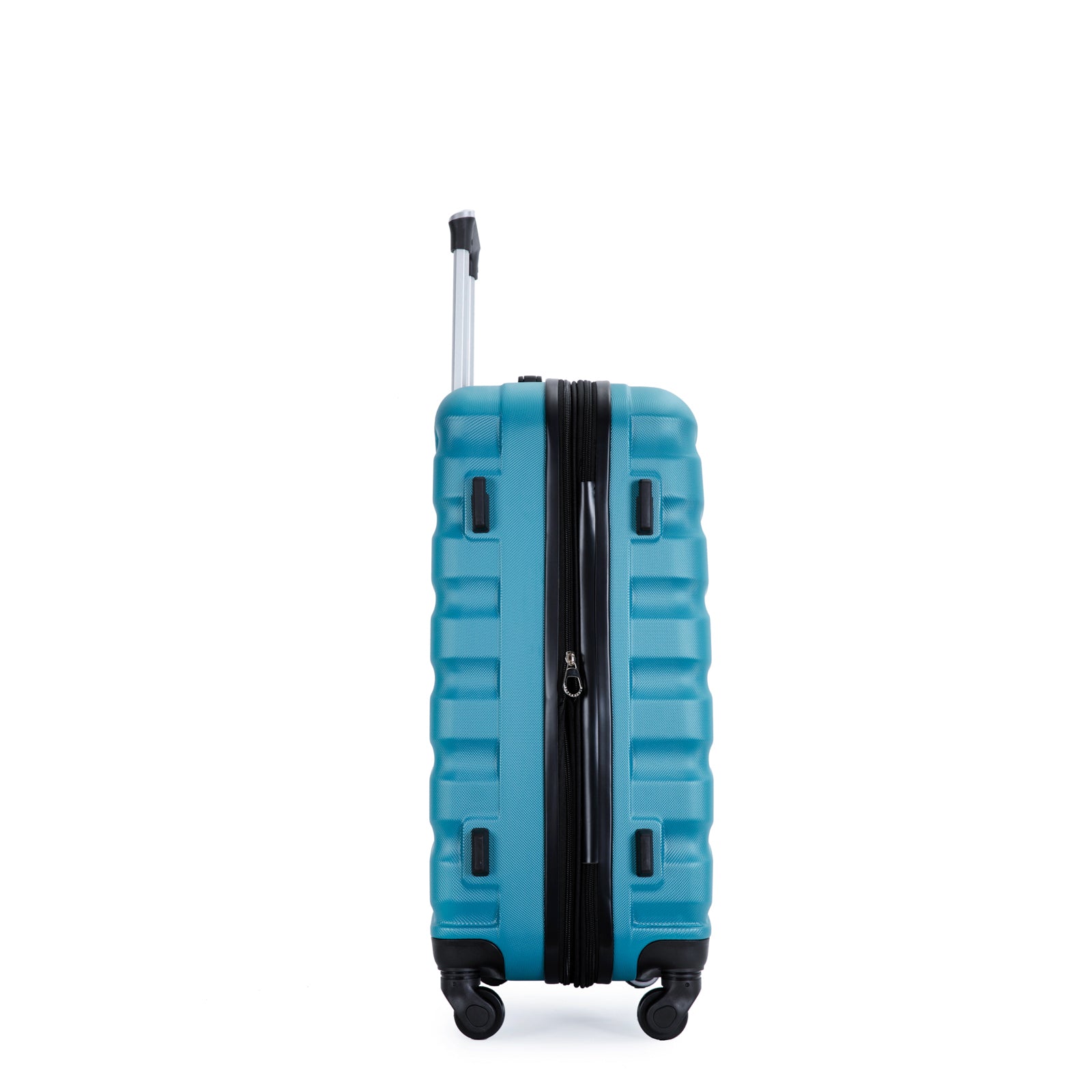 Expandable 3 Piece Luggage Sets with Hooks, Spinner Wheels, TSA Lock, ABS Lightweight Suitcase, Cyan (20/24/28)