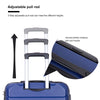 Hardshell Spinner Wheels PP Luggage Sets with TSA Lock, 3-Piece Set (20/24/28), Navy