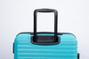 3 Piece ABS Lightweight Suitcase with Hooks, Spinner Wheels, TSA Lock, Turquoise (20/24/28)