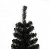 7.5FT Black Slim Artificial Christmas Tree with Foldable Metal Stand - Sleek and Space-Saving Holiday Decor