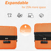 Luggage Sets 3 Piece Suitcase Set - Carry on Airline Approved, Hard Case with Spinner Wheels - Orange 20/24/28