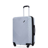 Expandable 3 Piece Lightweight Luggage Sets with Spinner Wheels, TSA Lock, and Two Hooks - Silver (21/25/29)