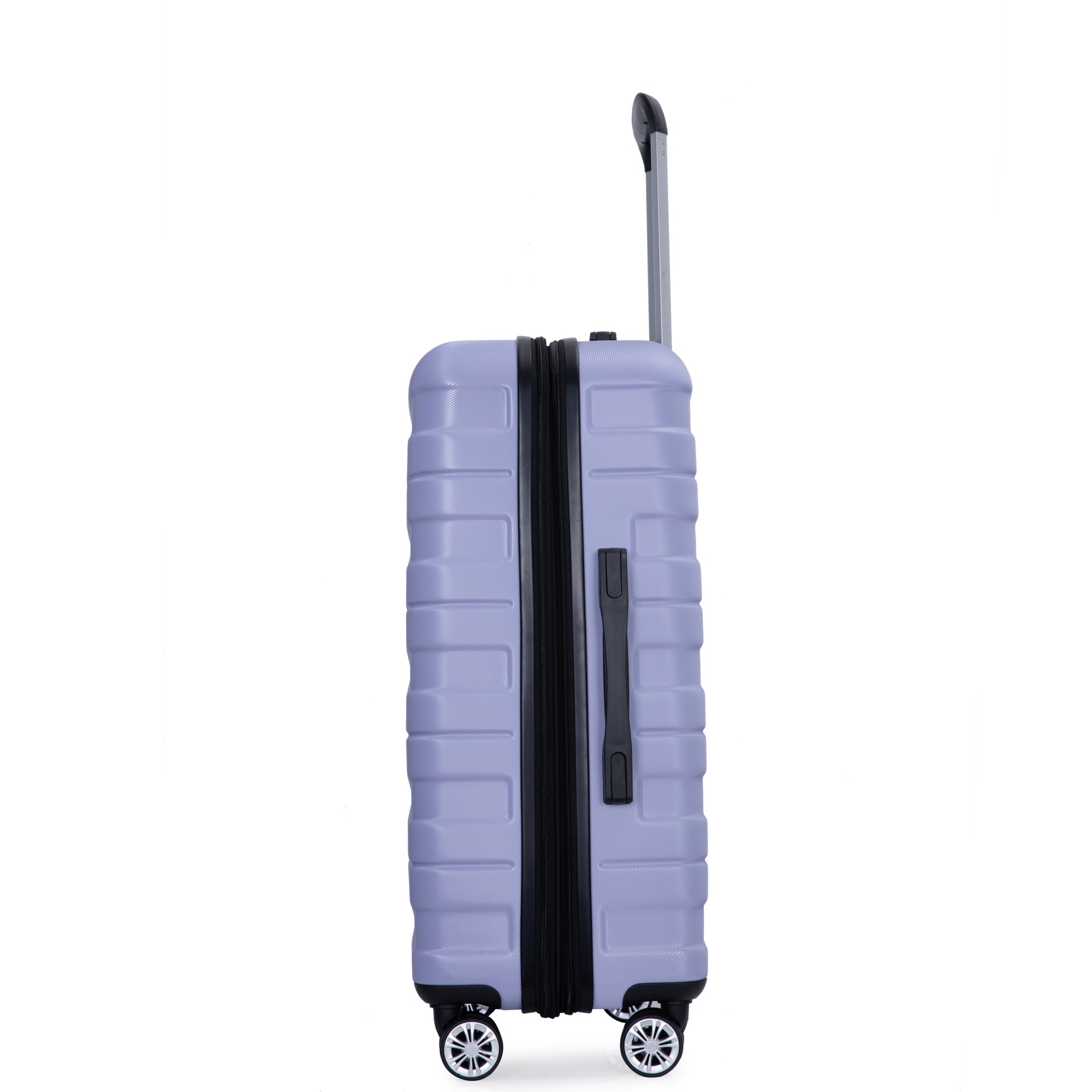 3 Piece Lightweight & Durable Expandable Suitcase Set with Hooks, Spinner Wheels, TSA Lock, (21/25/29) Light Purple