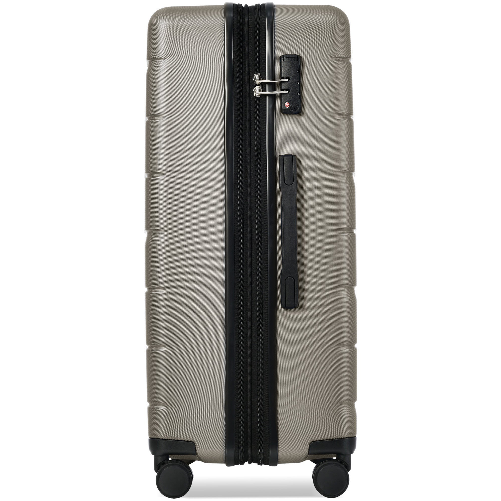 3 Piece Suitcase Set - Airline Approved Carry on Luggage with Spinner Wheels, Gray - Hard Case, 20/24/28 Size