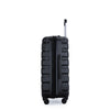 Expandable 3-Piece Luggage Set: Lightweight ABS Suitcase with Hooks, Spinner Wheels, TSA Lock - Black (20/24/28)