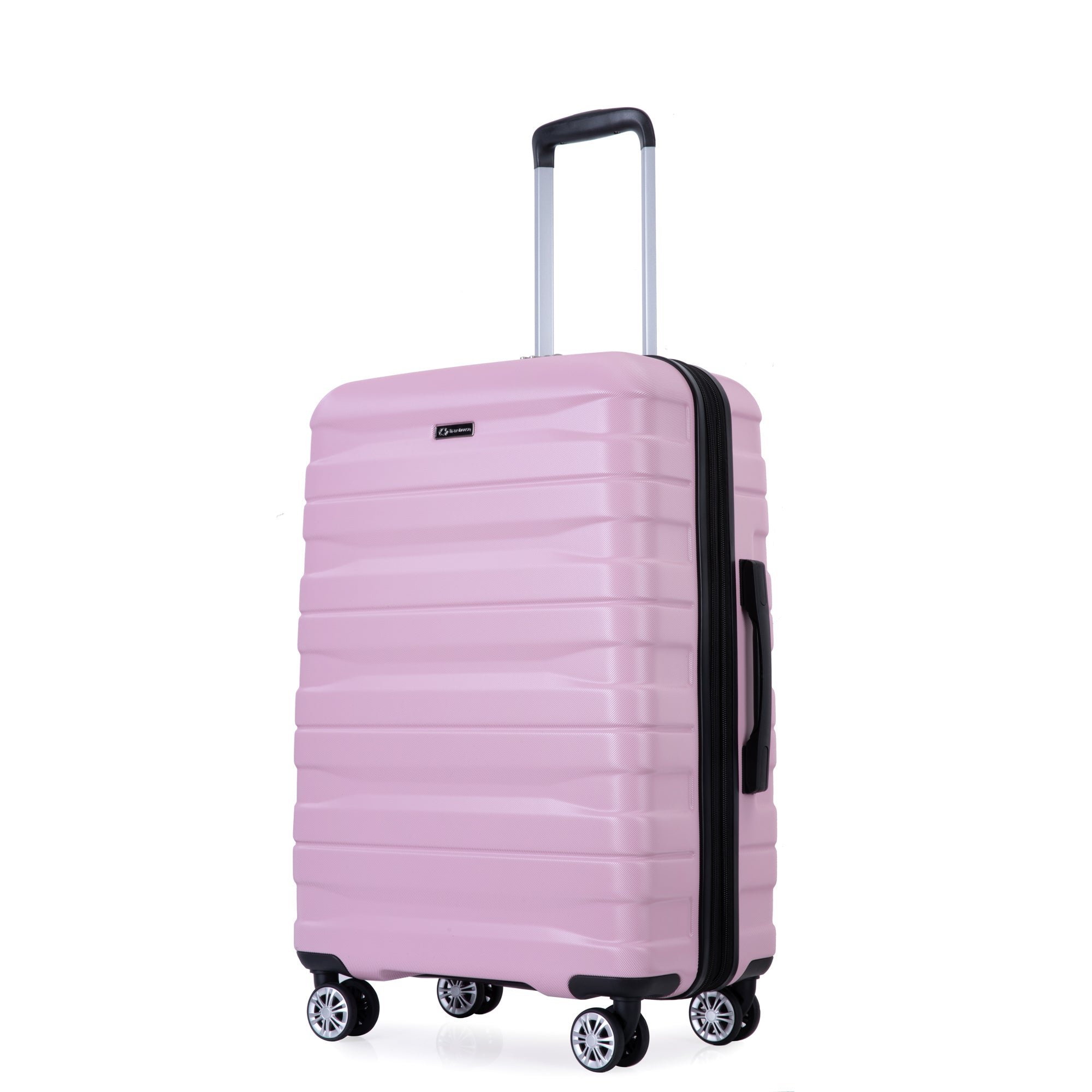 3 Piece Luggage Sets PC Lightweight & Durable Expandable Suitcase with Two Hooks, Double Spinner Wheels, TSA Lock, Pink (21/25/29)