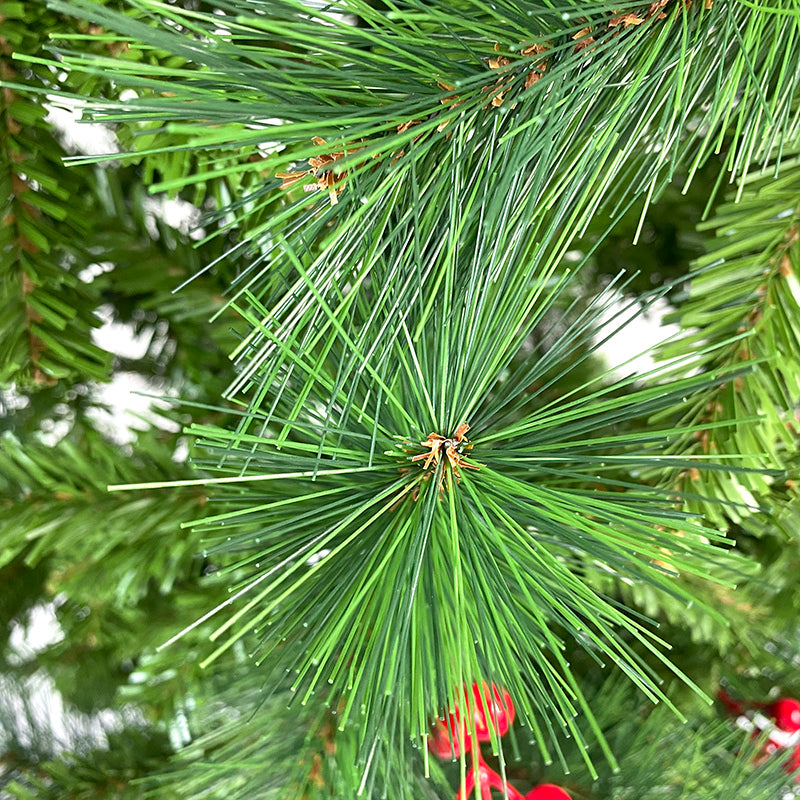 7.5 FT Upside Down Christmas Tree with Artificial Berries, Santa's Legs, PVC Pine Needles: Festive Holiday Pine Tree