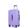 3 Piece Luggage Sets: Lightweight Suitcase with Hooks, 360° Spinner Wheels, TSA Lock, Light Purple (21/25/29)