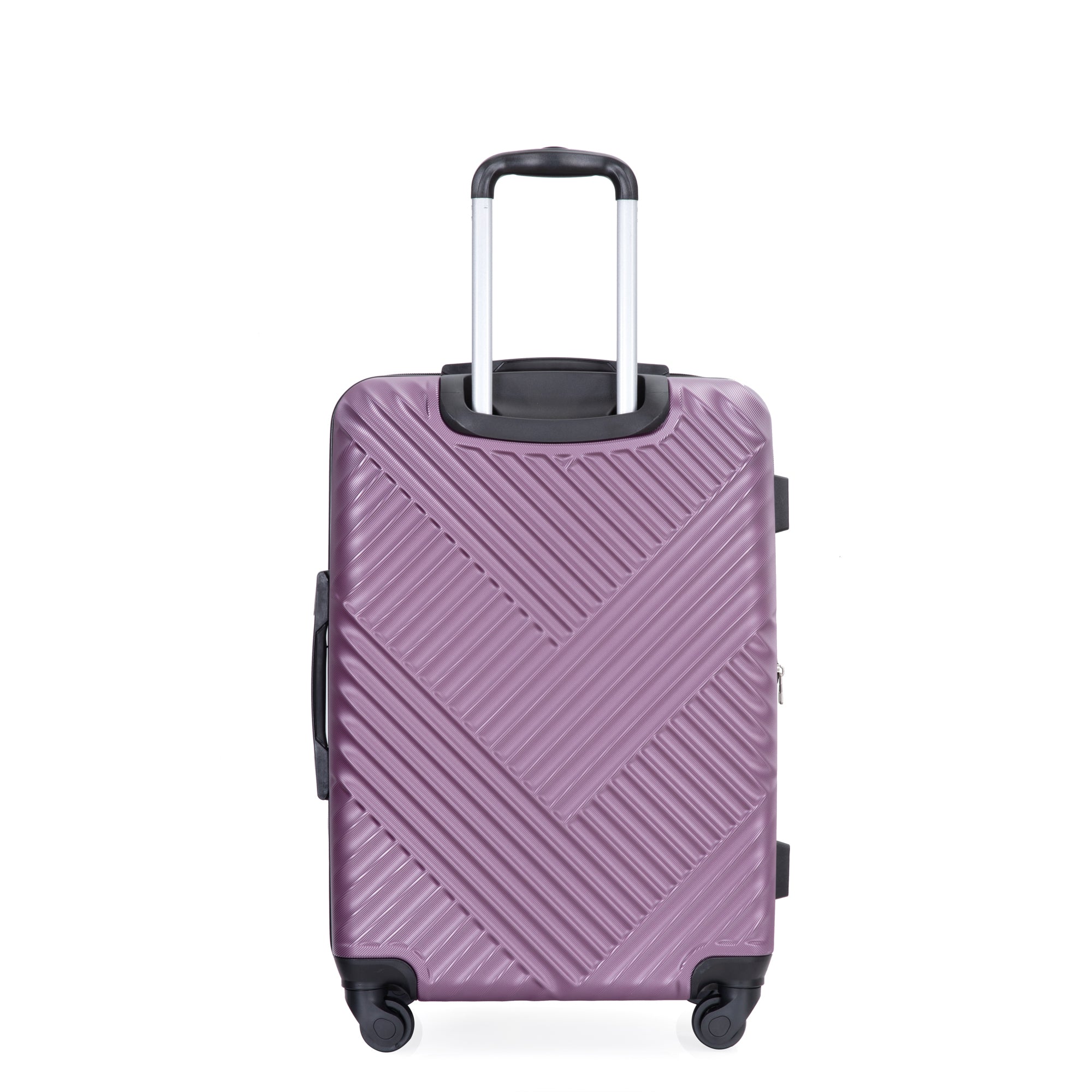 Expandable 3-Piece Lightweight Suitcase Set with Spinner Wheels, TSA Lock - Purple (21/25/29)