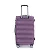 3 Piece Luggage Sets: Lightweight Suitcase with Hooks, 360° Double Spinner Wheels, TSA Lock (21/25/29) - Dark Purple