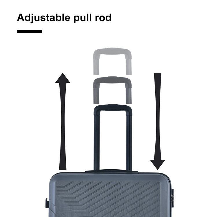 3 Piece ABS Lightweight Suitcase: Spinner Wheels, TSA Lock, Gray (20/24/28)