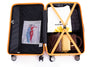 3 Piece Lightweight Luggage Set with TSA Lock, Double Spinner Wheels & Two Hooks - PC+ABS Suitcase (21/25/29) in Orange