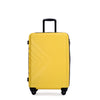 3 Piece Luggage Sets: Lightweight ABS Suitcase with Hooks, Spinner Wheels, TSA Lock (20/24/28), Yellow