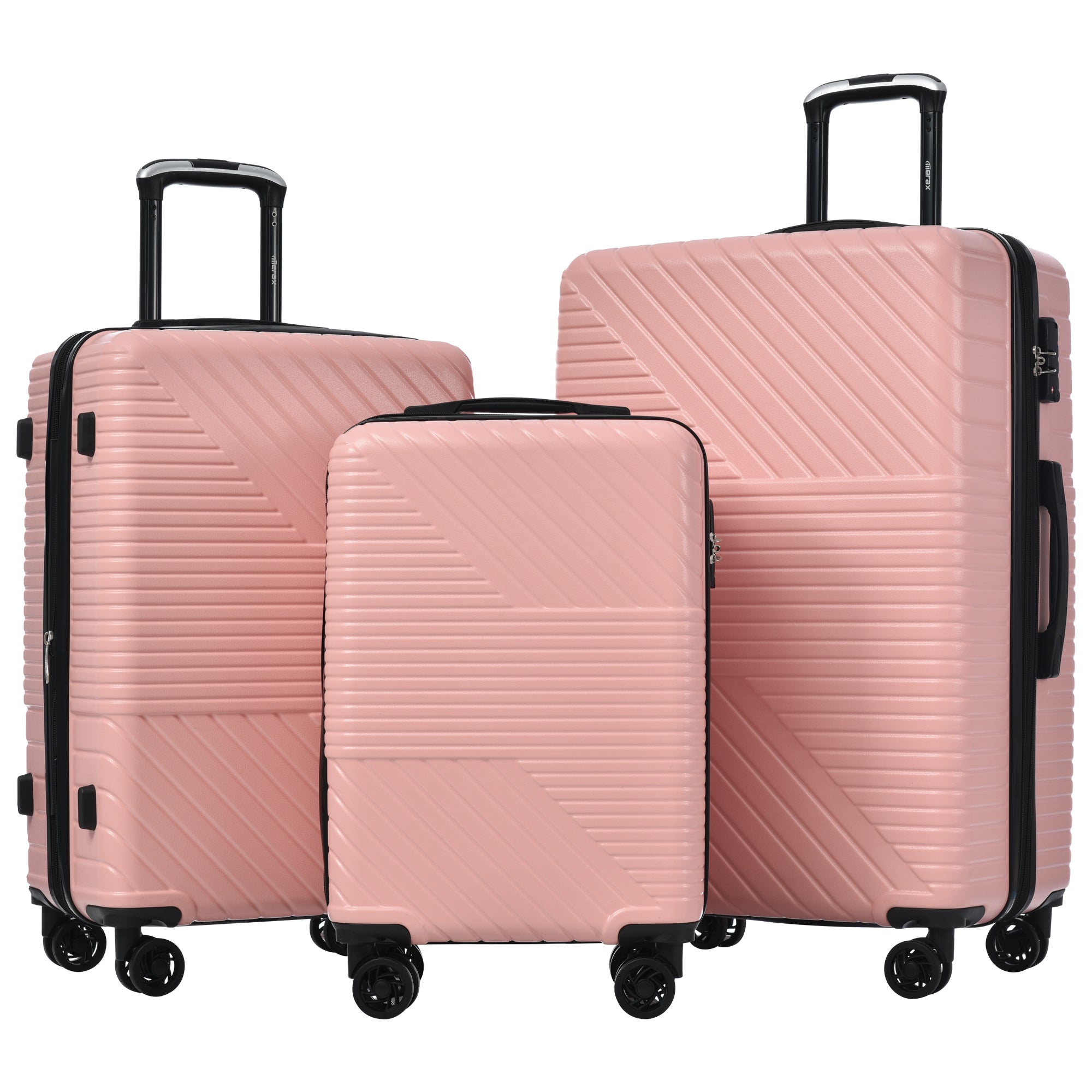 Hardshell Luggage Sets: 3-Piece Spinner Suitcase with TSA Lock, Lightweight & Double Wheels - 20''/24''/28''